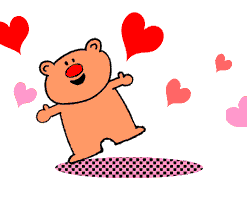 Gif animé amour ourson